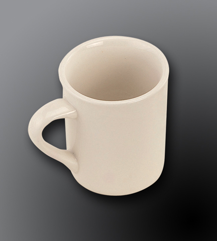 Narrow Rim Ceramic Dinnerware Dover White Cup 3.5 Oz.